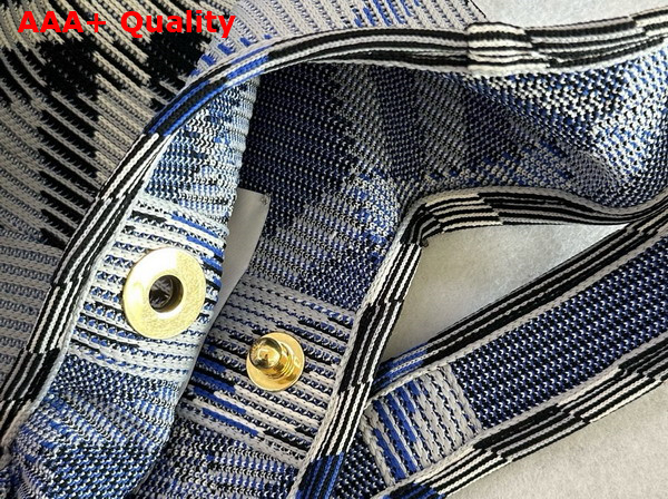 Burberry Small Check Knitted Shoulder Bag in Lichen Replica