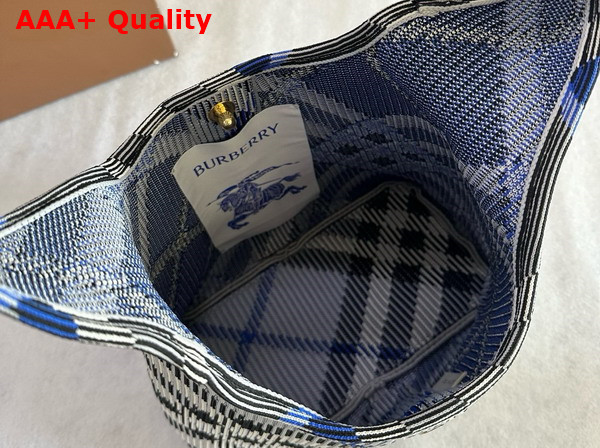 Burberry Small Check Knitted Shoulder Bag in Lichen Replica