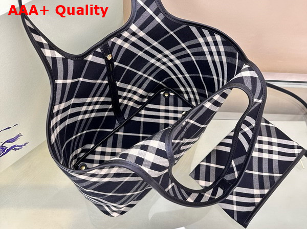 Burberry Small Check Shoulder Bag Black Calico Replica