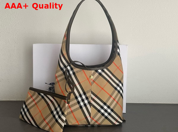 Burberry Small Check Shoulder Bag in Sand Replica