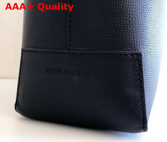Burberry Small Embossed Crest Leather Tote in Black Replica