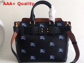Burberry Small Equestrian Knight Leather Belt Bag Black Replica