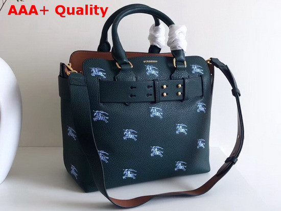 Burberry Small Equestrian Knight Leather Belt Bag Dark Cyan Replica