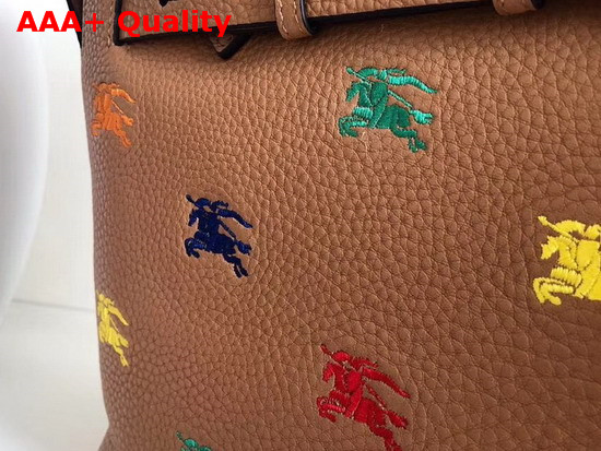 Burberry Small Equestrian Knight Leather Belt Bag Light Camel Replica