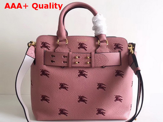 Burberry Small Equestrian Knight Leather Belt Bag Pink Replica