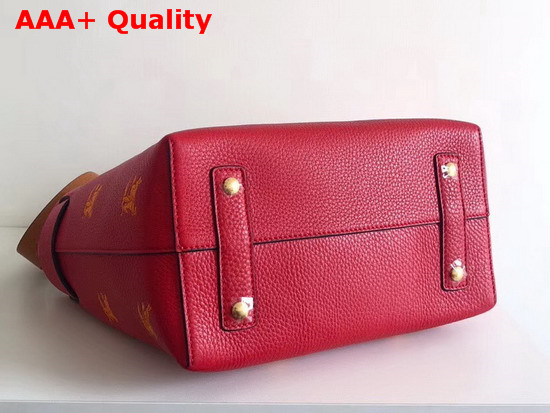 Burberry Small Equestrian Knight Leather Belt Bag Red Replica