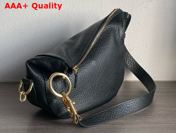 Burberry Small Knight Bag in Black Grainy Calf Leather Replica