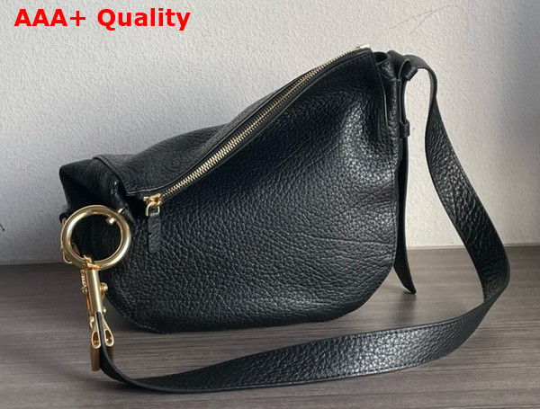 Burberry Small Knight Bag in Black Grainy Calf Leather Replica
