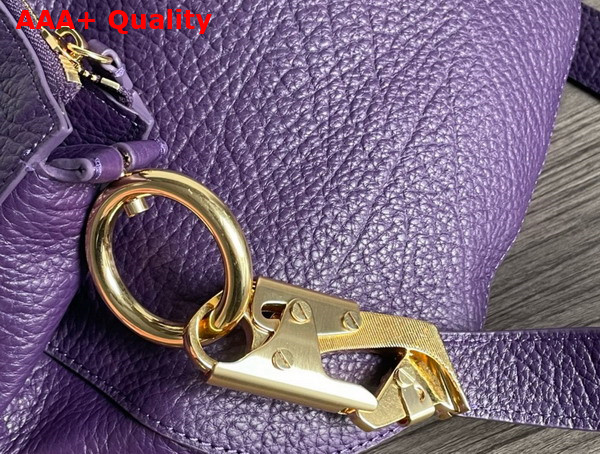 Burberry Small Knight Bag in Purple Grainy Calf Leather Replica