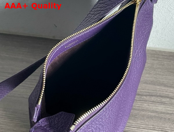 Burberry Small Knight Bag in Purple Grainy Calf Leather Replica