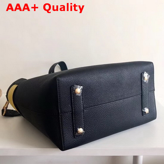 Burberry Small Leather Belt Bag Black and Yellow Replica