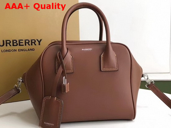 Burberry Small Leather Cube Bag in Brown Replica