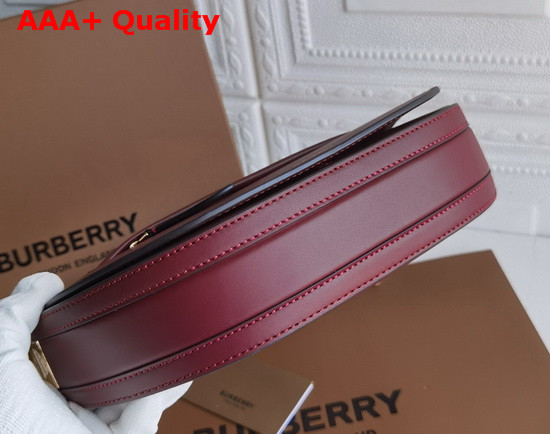 Burberry Small Leather Olympia Bag in Burgundy Replica