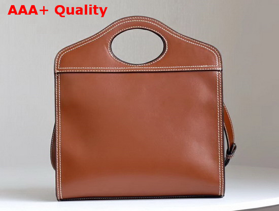 Burberry Small Leather Pocket in Brown Calf Leather Replica