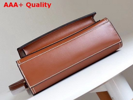 Burberry Small Leather Pocket in Brown Calf Leather Replica
