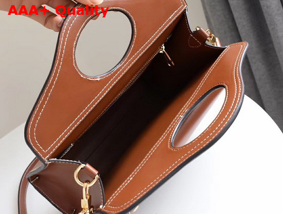 Burberry Small Leather Pocket in Brown Calf Leather Replica