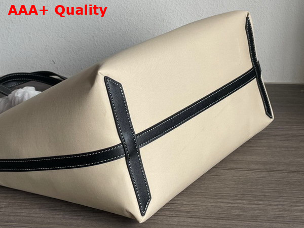 Burberry Small London Tote Bag in Cotton and Leather Replica