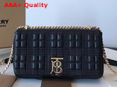 Burberry Small Quilted Check Lambskin Lola Bag in Black Replica