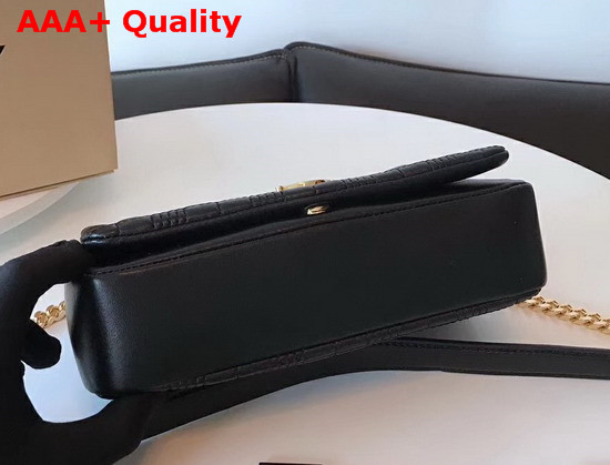 Burberry Small Quilted Check Lambskin Lola Bag in Black Replica