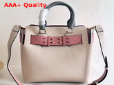 Burberry Small Tri Tone Leather Belt Bag Limestone and Dusty Rose Replica