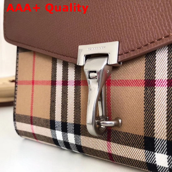 Burberry Small Vintage Check and Leather Crossbody Bag Tan Replica
