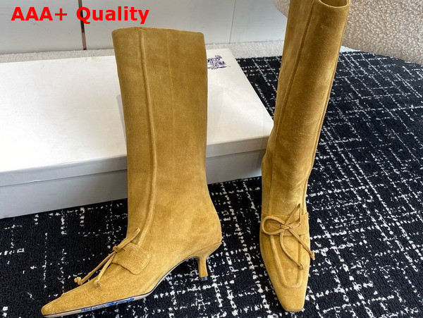 Burberry Suede Storm Boots in Manilla Replica