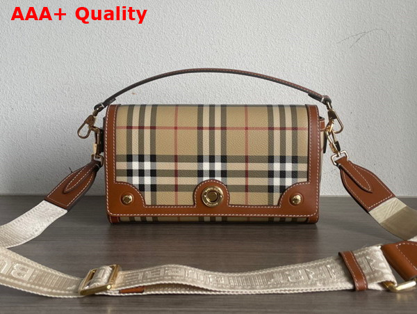 Burberry Top Handle Note Bag in Briar Brown Replica