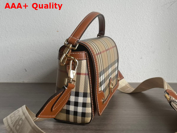Burberry Top Handle Note Bag in Briar Brown Replica