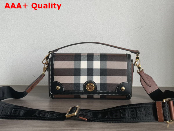 Burberry Top Handle Note Bag in Dark Birch Brown Replica