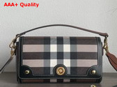 Burberry Top Handle Note Bag in Dark Birch Brown Replica
