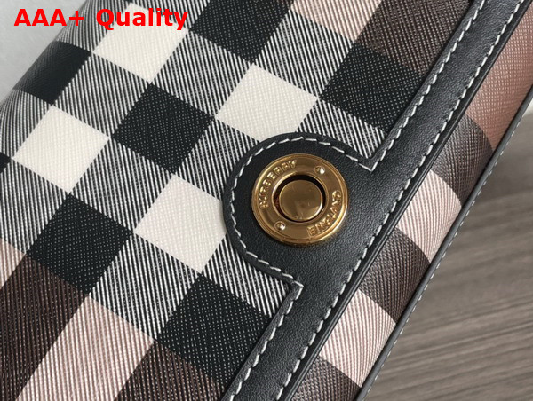 Burberry Top Handle Note Bag in Dark Birch Brown Replica