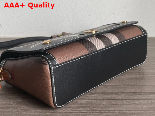 Burberry Top Handle Note Bag in Dark Birch Brown Replica