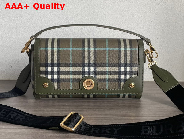 Burberry Top Handle Note Bag in Olive Green Replica
