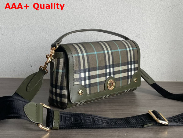 Burberry Top Handle Note Bag in Olive Green Replica