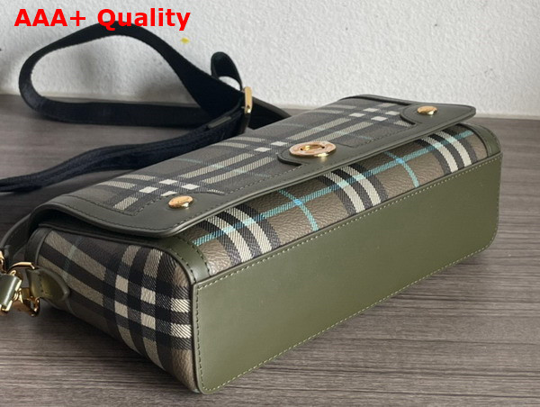 Burberry Top Handle Note Bag in Olive Green Replica