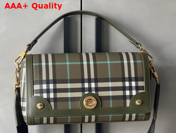 Burberry Top Handle Note Bag in Olive Green Replica