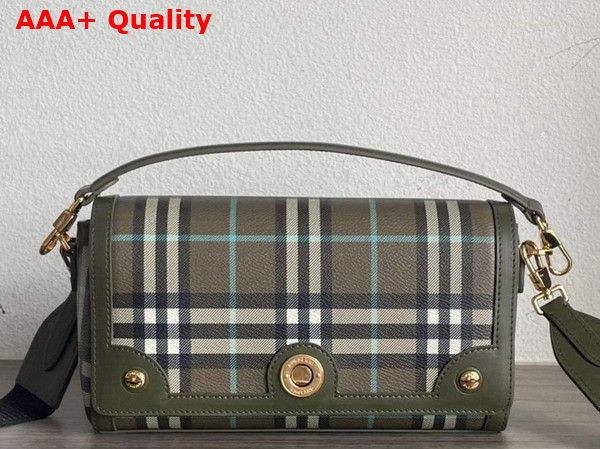 Burberry Top Handle Note Bag in Olive Green Replica