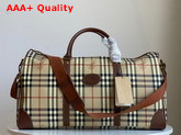 Burberry Vintage Check Canvas Holdall in Beige Replica