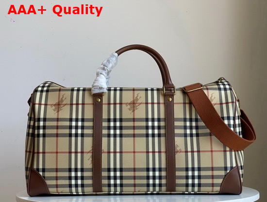 Burberry Vintage Check Canvas Holdall in Beige Replica