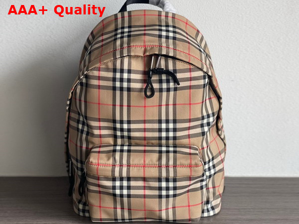 Burberry Vintage Check Nylon Backpack Archive Beige Replica