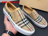 Burberry Vintage Check Slip On Sneakers Archive Beige Replica