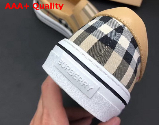 Burberry Vintage Check Slip On Sneakers Archive Beige Replica