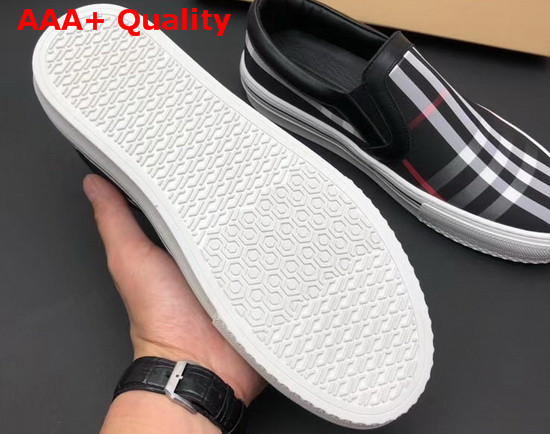 Burberry Vintage Check Slip On Sneakers Black Replica