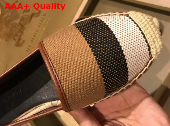 Burberry Vintage Check and Leather Espadrilles Antique Yellow Replica