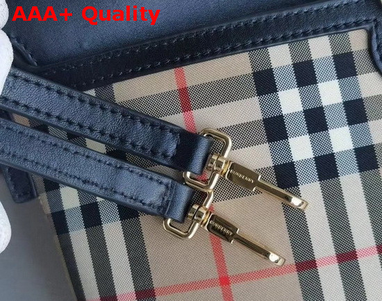 Burberry Vintage Check and Leather Society Clutch Archive Beige Black Replica