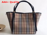 Burberry Vintage Check and Leather Tote Bag Black Replica