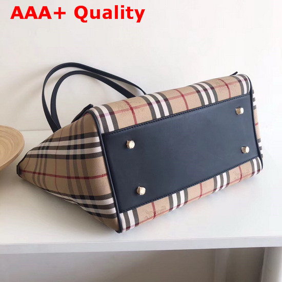 Burberry Vintage Check and Leather Tote Bag Black Replica
