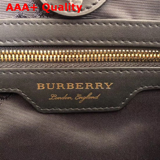 Burberry Vintage Check and Leather Tote Bag Black Replica