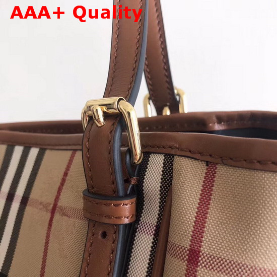 Burberry Vintage Check and Leather Tote Bag Tan Replica