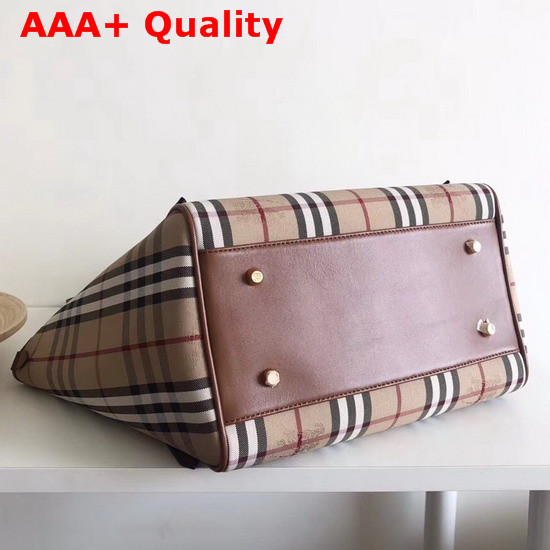 Burberry Vintage Check and Leather Tote Bag Tan Replica
